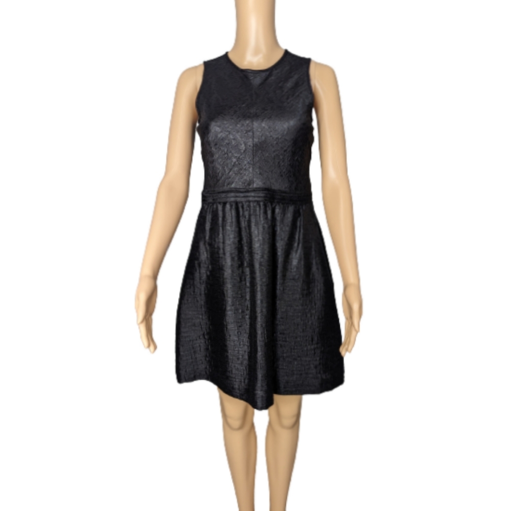 Theory Mildra Linden Textured Black Dress 0